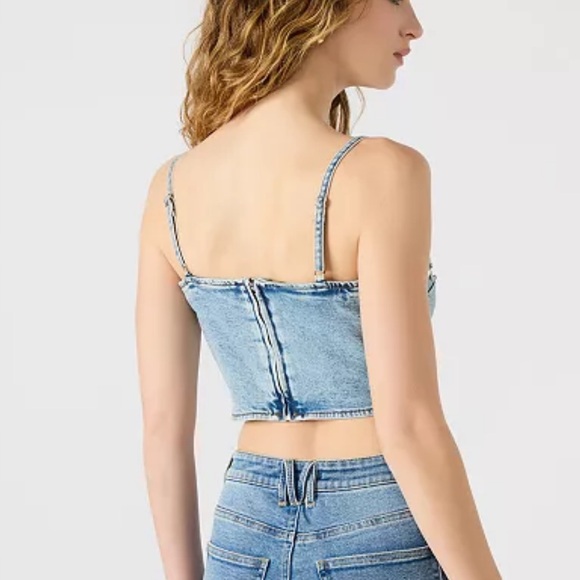 Steve Madden Eras Denim Top - Picture 3 of 10